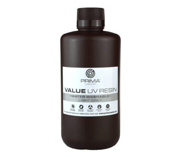 PrimaCreator Value Water Washable UV Resin - 1000 ml - Light Grey 1 PrimaCreator-Value-Water-Washable-UV-Resin-1000-ml-Light-Grey-PV-Resin-B405-1000-CL-25314