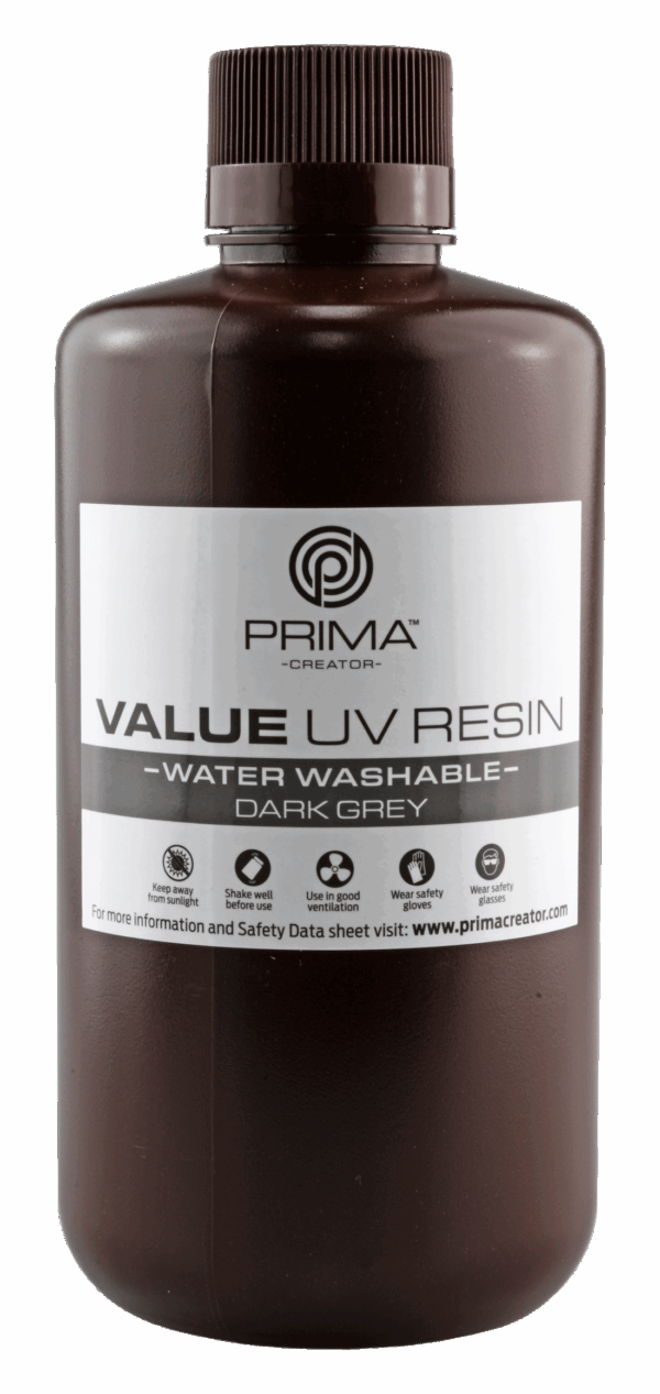PrimaCreator-Value-Wasserabwaschbares-UV-Harz-1000-ml-dunkelgrau-PV-Resin-B405-1000-CL-28947