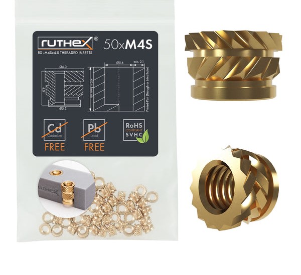 Ruthex-M4-Short-threaded-insert-----Rx-M4Sx4-0-50-pcs-GE-M4Sx04-1-30177