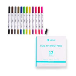 LOKLiK-Dual-Tip-Brush-Pens-12-Colors-31032_1