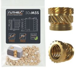 Ruthex-M5-Short-threaded-insert-----Rx-M5Sx5-8-50-pcs-GE-M5Sx58-001-30178