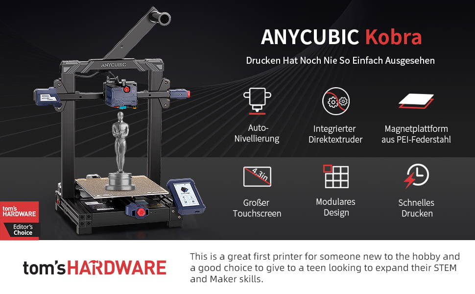 Anycubic Kobra - 3D-Drucken hat noch nie so einfach ausgesehen